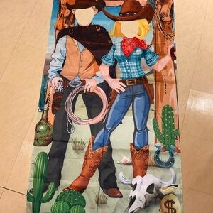 Cowboy and Cowgirl Western Themed Tapestry